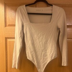 Abercrombie & Fitch tan Long Sleeve Bodysuit